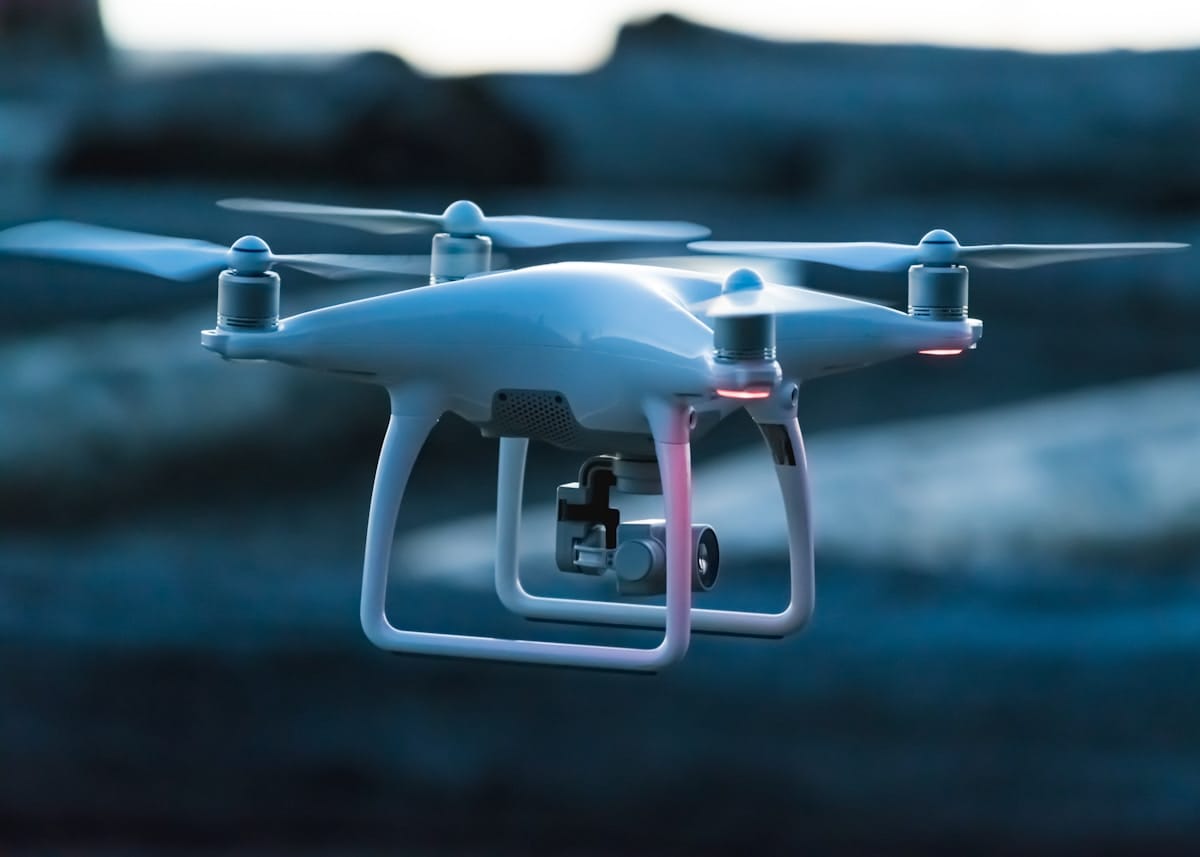 Drone aerial survey over Canadian infrastructure